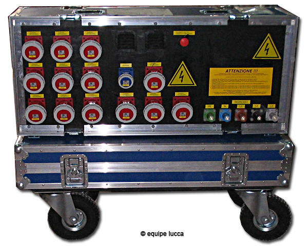 Flight case per quadro di alimentazione elettrica da campo o da spettacolo
